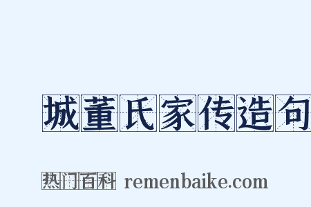 稾城董氏家传造句是什么意思的图片